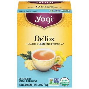 Yogi Herbal Supplement Caffeine Free Detox Tea Bags Og3 6/16 BAG [UNFI #355057] [ebt]