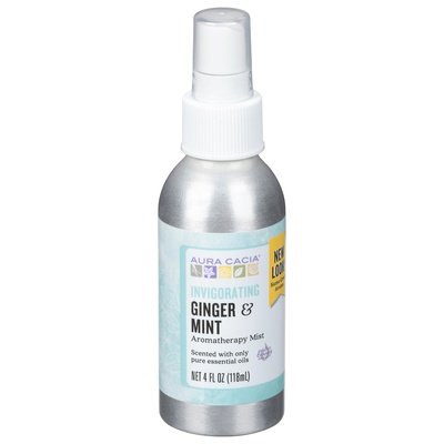 Aura Cacia Aromatherapy Mist Invigorating Ginger & Mint 1/4 OZ [UNFI-CARLISLE #455410] T