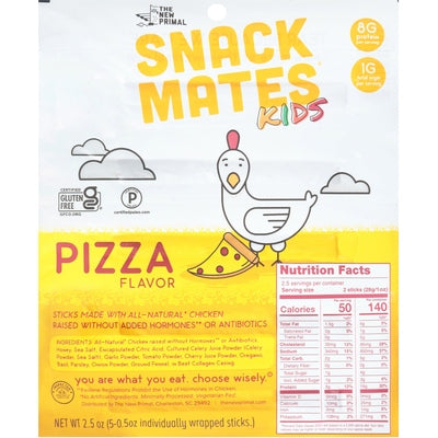 The New Primal Snack Mates Chicken Pizza 8/2.5 OZ [UNFI-CARLISLE #2893345] [ebt]