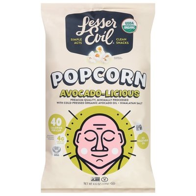 Lesser Evil Popcorn Organic Avocado-Licious Og2 12/4.6 OZ [UNFI #2846384] [ebt]