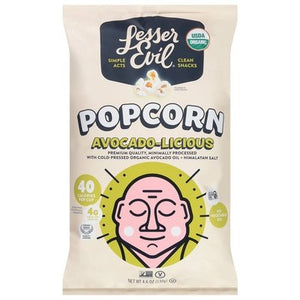 Lesser Evil Popcorn Organic Avocado-Licious Og2 12/4.6 OZ [UNFI #2846384] [ebt]