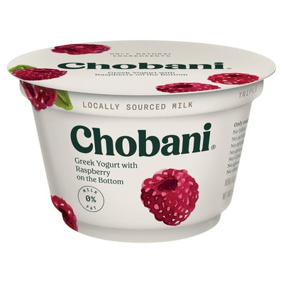 Chobani Yogurt Non-Fat Raspberry Greek 12/5.3 oz [UNFI #1512557 ] [ebt]