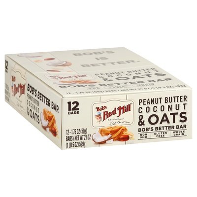Bobs Red Mill Bobs Better Bar Peanut Butter Coconut & Oats 12/1.76 OZ [UNFI-CARLISLE #2369486] [ebt]