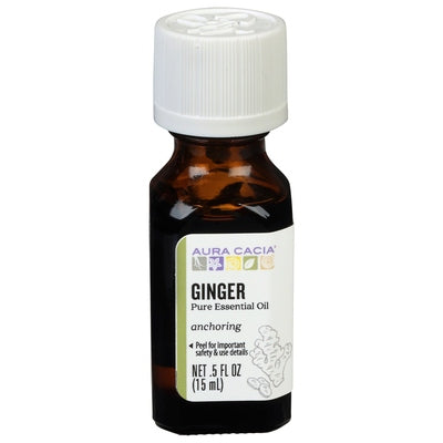 Aura Cacia Essential Oil 100% Pure Ginger 1/.5 oz [UNFI-CARLISLE #0714220] T