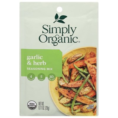 Simply Organic Seasoning Mix Garlic & Herb Og2 12/.71 OZ [UNFI #1561711] [ebt]