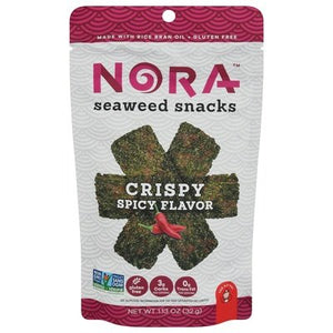 Nora Snacks Seaweed Snacks Spicy Flavor Crispy 12/1.13 OZ [UNFI #2739720] [ebt]