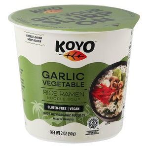 Koyo Noodle Soup Rice Ramen Garlic Vegetable Og3 6/2 OZ [UNFI #2817567] [ebt]