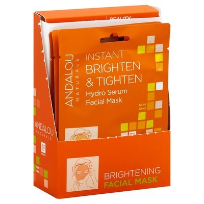 Andalou Naturals Facial Mask Hydro Serum Brighten & Tighten Instant 6/.6 OZ [UNFI-CARLISLE #1800481] T