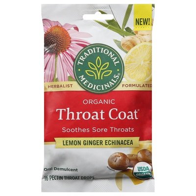 Traditional Medicinals Throat Coat Organic Lemon Ginger Echinacea Og2 12/16 CT [UNFI #2583987]