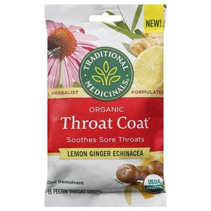 Traditional Medicinals Throat Coat Organic Lemon Ginger Echinacea Og2 12/16 CT [UNFI #2583987]
