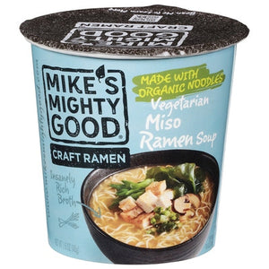 Mikes Mighty Good Ramen Soup Miso Vegetarian Og3 6/1.6 OZ [UNFI #2481778] [ebt]