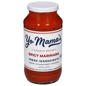 Yo Mamas Tomato Sauce Spicy Marinara 6/25 OZ [UNFI #2760296] [ebt]