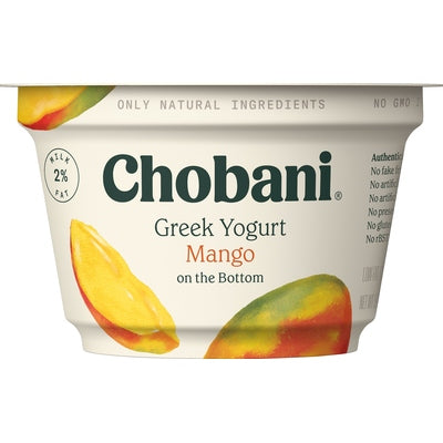 Chobani Yogurt Greek Low-Fat Mango On The Bottom  12/5.3 oz [UNFI #1512094 ] [ebt]