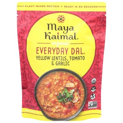 Maya Kaimal Everyday Dal Yellow Lentils Tomato & Garlic Mild Og2 6/10 OZ [UNFI #2887313] [ebt]