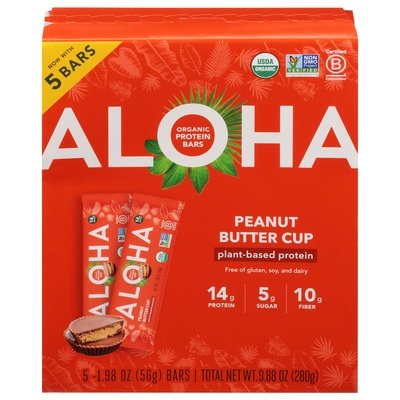 Aloha Protein Bars Organic Peanut Butter Cup Og2 6/5 CT [UNFI #2970986] [ebt]