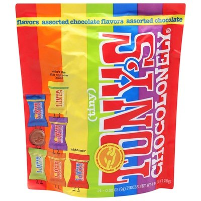 Tonys Chocolonely Chocolate Assorted Chocolate Flavors Tiny 8/4.44 OZ [UNFI #2927671] [ebt]