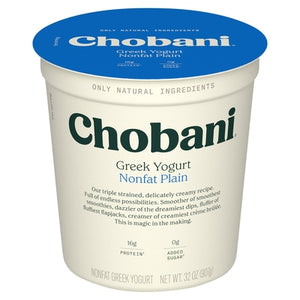 Chobani Yogurt Greek Nonfat Plain 6/32 oz [UNFI #0544825 ] [ebt]