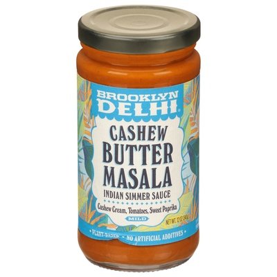 Brooklyn Delhi Indian Simmer Sauce Cashew Butter Masala Mild 6/12 OZ [UNFI #2762110] [ebt]