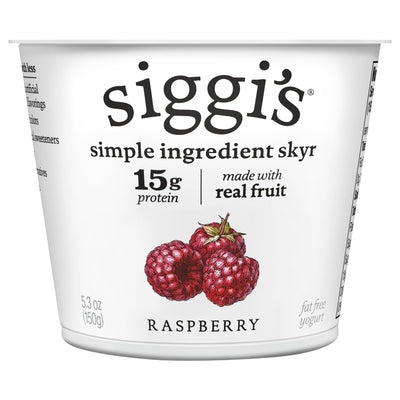 Siggis Yogurt Nonfat Raspberry 12/5.3 oz [UNFI #1208081 ] [ebt]