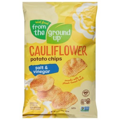 From The Ground Up Potato Chips Cauliflower Salt & Vinegar 12/3.5 OZ [UNFI #2670008] [ebt]
