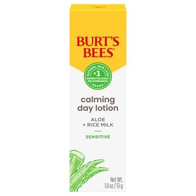 Burts Bees Calming Day Lotion Sensitive Aloe + Rice Milk 1/1.8 OZ [UNFI-CARLISLE #2057644] T