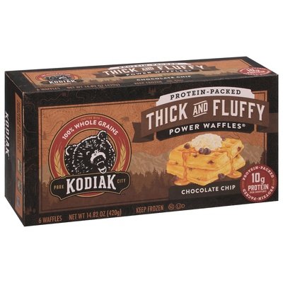 Kodiak Cakes Power Waffles Chocolate Chip Thick And Fluffy Protein-Packed 8/14.82 OZ [UNFI #2697563] [ebt]