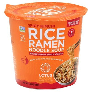 Lotus Foods Rice Ramen Spicy Kimchi Og3 6/1.98 OZ [UNFI #2554004] [ebt]