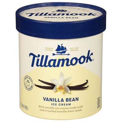 Tillamook Ice Cream Vanilla Bean 6/1.5 QT [UNFI #2685931 ] [ebt]