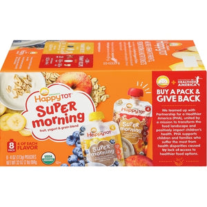Happy Tot Baby Food Morning 2 Flavors Og2 1/8/4 OZ [UNFI #3090461] [ebt]