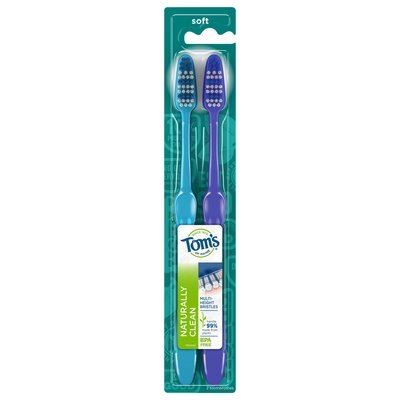 Toms Of Maine Toothbrushes Soft Naturally Clean Twin Pack 4/2 CT [UNFI-CARLISLE #2380087] T