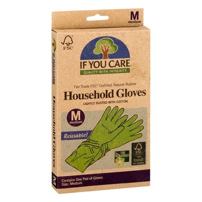 If You Care Household Gloves Medium 12/1 PAIR [UNFI #460774] T