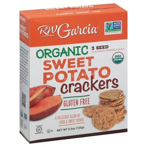 R W Garcia Crackers Gluten Free Organic Sweet Potato 3 Seed Og2 6/5.5 OZ [UNFI #2469658] [ebt]