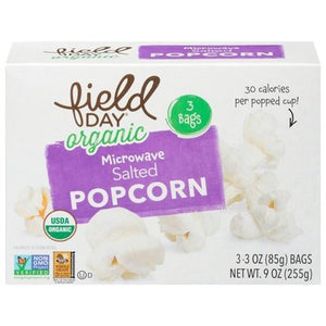 Field Day Popcorn Organic Microwave Salted Og2 12/3/3 OZ [UNFI #1234863] [ebt]