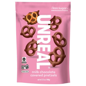 Unreal Pretzels Milk Chocolate Covered 6/3.5 oz [UNFI #3052099 ] [ebt]