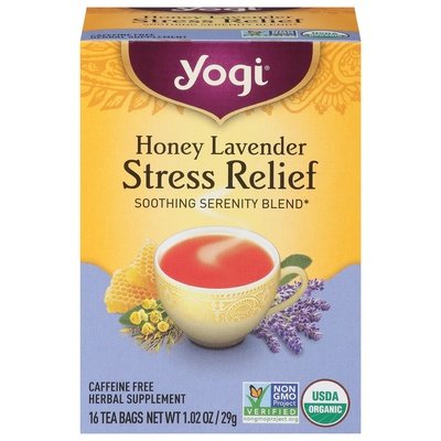 Yogi Tea Honey Lavender Stress Relief Tea Bags Og2 6/16 BAG [UNFI #1118850] [ebt]