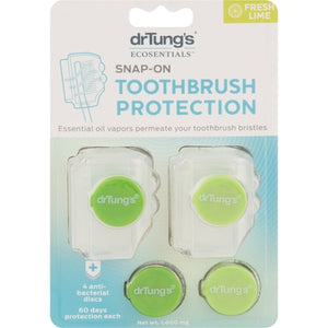 Dr Tungs Adult Snap-on Toothbrush Protection 6/2 PK [UNFI-CARLISLE #1630623] T