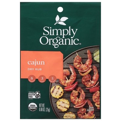 Simply Organic Dry Rub Cajun Og2 12/.88 OZ [UNFI #2947232] [ebt]