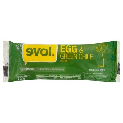 Evol Foods Burrito Egg & Green Chile 12/6 OZ [UNFI #1222124] [ebt]