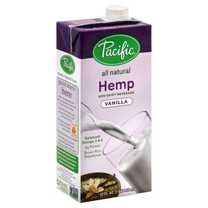 Pacific Foods Non-Dairy Beverage Hemp Vanilla 12/32 OZ [UNFI #860866] [ebt]