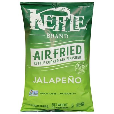 Kettle Brand Potato Chips Jalapeno Air Fried 12/6.5 OZ [UNFI #2918373] [ebt]