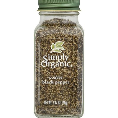 Simply Organic Black Pepper Coarse Og2 6/2.47 OZ [UNFI #1692185] [ebt]