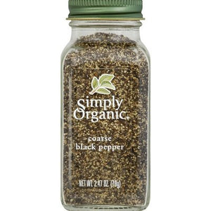 Simply Organic Black Pepper Coarse Og2 6/2.47 OZ [UNFI #1692185] [ebt]