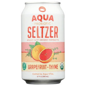 Aqua Seltzer Seltzer Probiotic Grapefruit + Thyme Og2 12/12 OZ [UNFI #2924413] [ebt]