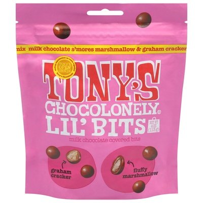 Tonys Chocolonely Lil Bits Milk Chocolate Smores 8/4 OZ [UNFI #3017381] [ebt]