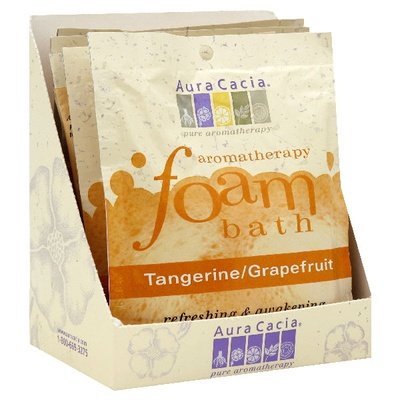 Aura Cacia Aromatherapy Foam Bath Tangerine/Grapefruit 6/2.5 OZ [UNFI-CARLISLE #682419] T
