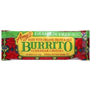 Amys Burrito Gluten Free Cheddar Cheese Og3 12/5.5 OZ [UNFI #429175] [ebt]