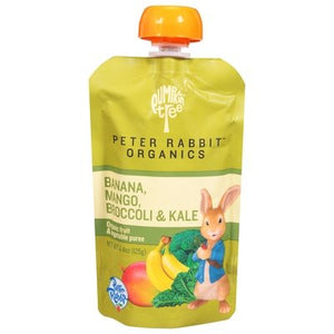 Peter Rabbit Organics Fruit & Vegetable Puree Organic Banana Mango Broccoli & Kale Og2 10/4.4 OZ [UNFI #1526870] [ebt]