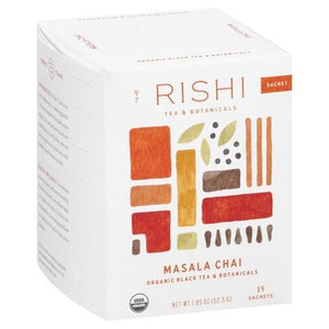 Rishi Tea Black Tea Organic Masala Chai Sachets Og2 6/15 BAG [UNFI #1588136] [ebt]