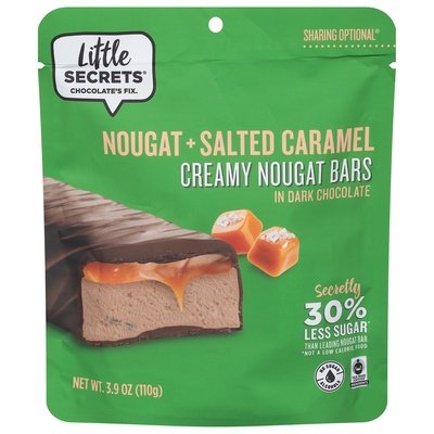 Little Secrets Nougat Bars Creamy Nougat + Salted Caramel 6/3.9 OZ [UNFI #2769800] [ebt]