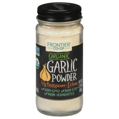 Frontier Nat Prod Co-Op Garlic Powder Organic Og2 1/2.33 OZ [UNFI-CARLISLE #335562] [ebt]